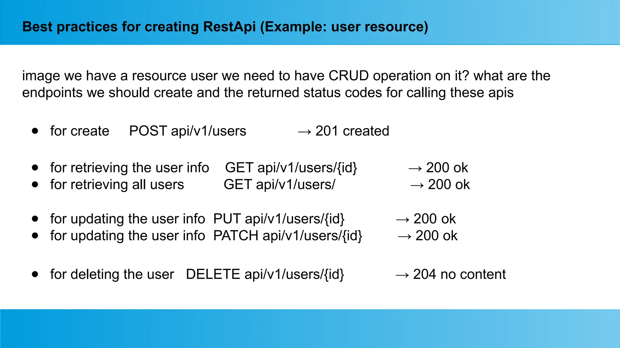 HTTP Status Codes you should know and use while building APIs | PPTX
