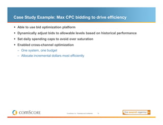 Case Study Example: Max CPC bidding to drive efficiency

 Able to use bid optimization platform
 Dynamically adjust bids t...