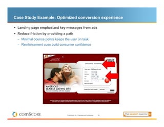 Case Study Example: Optimized conversion experience

 Landing page emphasized key messages from ads
 Reduce friction by pr...