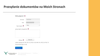 Przesyłanie dokumentów na Moich Stronach
 