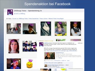 Spendenaktion bei Facebook
 