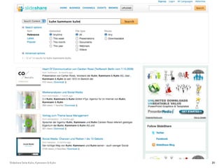 Slideshare Seite Kuhn, Kammann & Kuhn   31
 