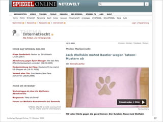 Artikel auf Spiegel Online, 19. Oktober 2009   37
 