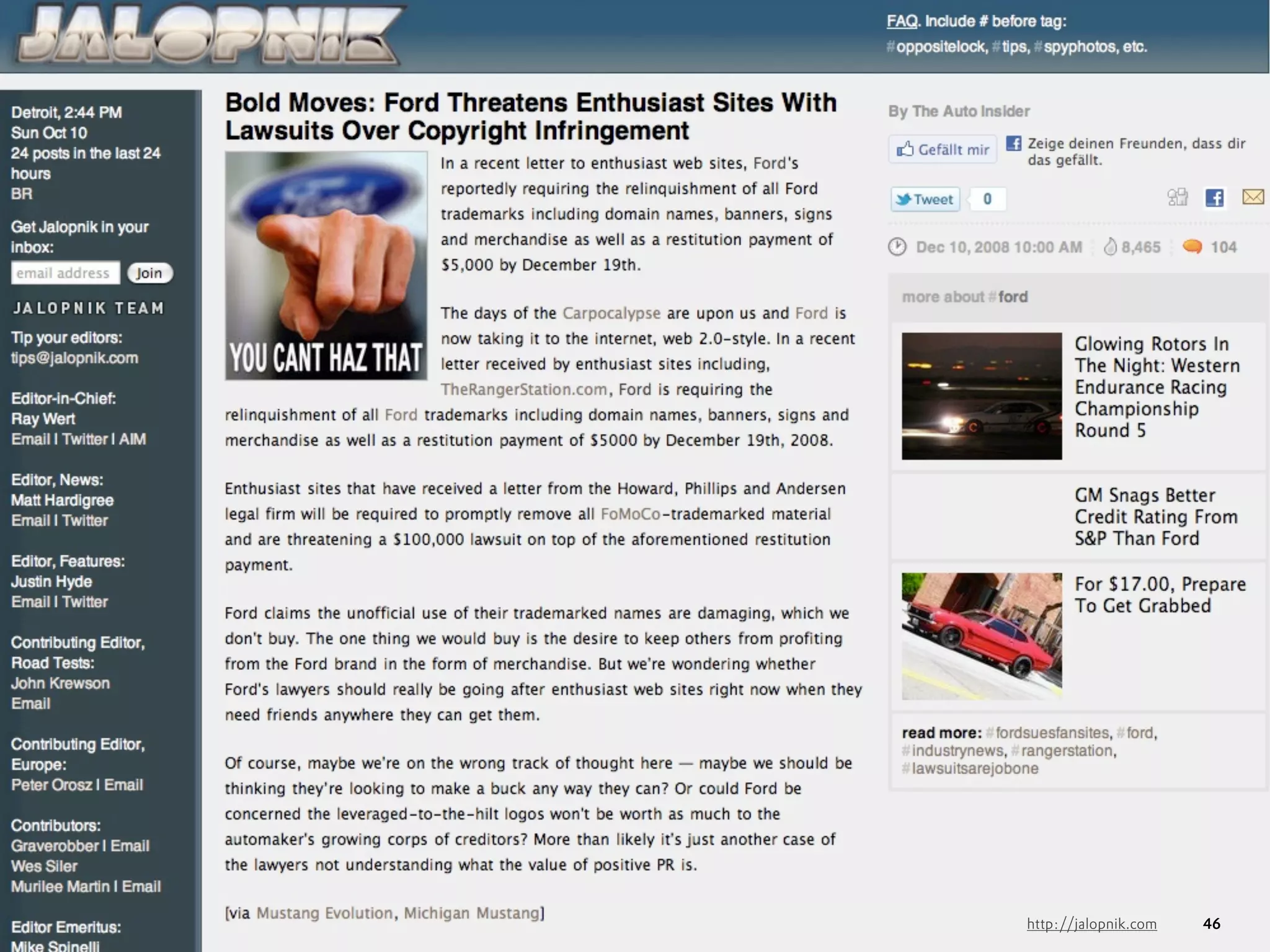 http://jalopnik.com   46
 