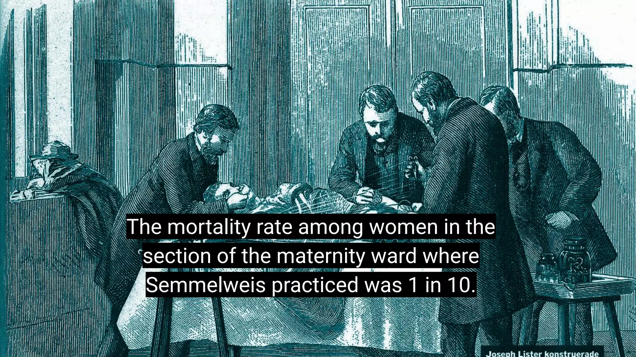 “I think there is a world market for
maybe 5 computers.”
Thomas Watson, chairman of IBM, 1943
The mortality rate among women in the
section of the maternity ward where
Semmelweis practiced was 1 in 10.
 