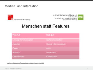 Medien und Interaktion




   http://www.slideshare.net/Roquane/social-media-einfhrung-und-berblick



© 2011, Goldbach Interactive                                               6
 