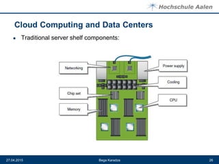 Bega Karadza27.04.2015 26
● Traditional server shelf components:
 