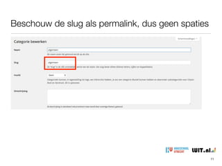 Beschouw de slug als permalink, dus geen spaties
11
 