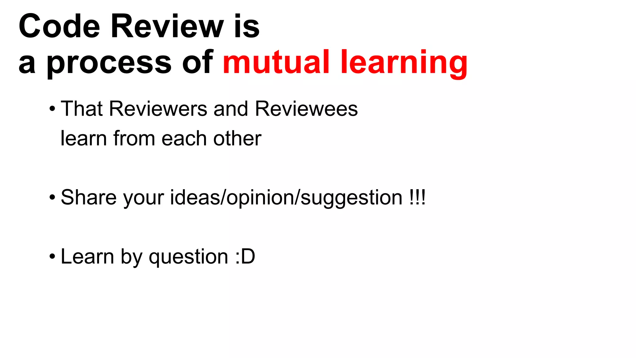 Code review process | PPT