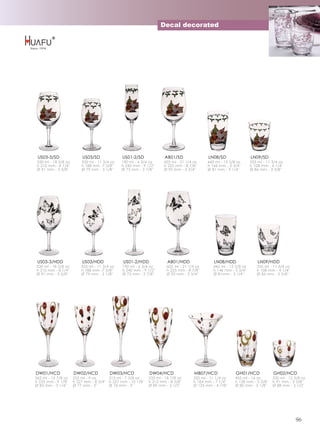 Decal decorated




 US03-3/SD                 US03/SD              US01-2/SD              AB01/SD                LN08/SD                 LN09/SD
 530 ml - 18 5/8 oz       335 ml - 11 3/4 oz   190 ml - 6 3/4 oz       605 ml - 21 1/4 oz     445 ml - 15 5/8 oz      335 ml - 11 3/4 oz
 h 210 mm - 8 1/4''       h 188 mm -7 3/8''    h 240 mm - 9 1/2''      h 225 mm - 8 7/8''     h 146 mm - 5 3/4''      h 108 mm - 4 1/4''
 Ø 91 mm - 3 5/8''        Ø 79 mm - 3 1/8''    Ø 72 mm - 2 7/8''       Ø 95 mm - 3 3/4''      Ø 81 mm - 3 1/4''       Ø 86 mm - 3 3/8''




 US03-3/HDD               US03/HDD              US01-2/HDD               AB01/HDD                LN08/HDD                 LN09/HDD
530 ml - 18 5/8 oz        335 ml - 11 3/4 oz    190 ml - 6 3/4 oz       605 ml - 21 1/4 oz       445 ml - 15 5/8 oz      335 ml - 11 3/4 oz
h 210 mm - 8 1/4''        h 188 mm -7 3/8''     h 240 mm - 9 1/2''      h 225 mm - 8 7/8''       h 146 mm - 5 3/4''      h 108 mm - 4 1/4''
Ø 91 mm - 3 5/8''         Ø 79 mm - 3 1/8''     Ø 72 mm - 2 7/8''       Ø 95 mm - 3 3/4''        Ø 81mm - 3 1/4''        Ø 86 mm - 3 3/8''




DW01/HCD              DW02/HCD           DW03/HCD              DW04/HCD                MB07/HCD              GH01/HCD             GH02/HCD
365 ml - 12 7/8 oz    255 ml - 9 oz      215 ml - 7 5/8 oz     535 ml - 18 7/8 oz      320 ml - 11 1/4 oz   455 ml - 16 oz        350 ml - 12 3/8 oz
h 233 mm - 9 1/8''    h 221 mm - 8 3/4'' h 257 mm - 10 1/8''   h 212 mm - 8 3/8''      h 184 mm - 7 1/4''   h 138 mm - 5 3/8''    h 91 mm - 3 5/8''
Ø 83 mm - 3 1/4''     Ø 77 mm - 3''      Ø 76 mm - 3''         Ø 89 mm - 3 1/2''       Ø 125 mm - 4 7/8''   Ø 80 mm - 3 1/8''     Ø 88 mm - 3 1/2''




                                                                                                                                              96
 