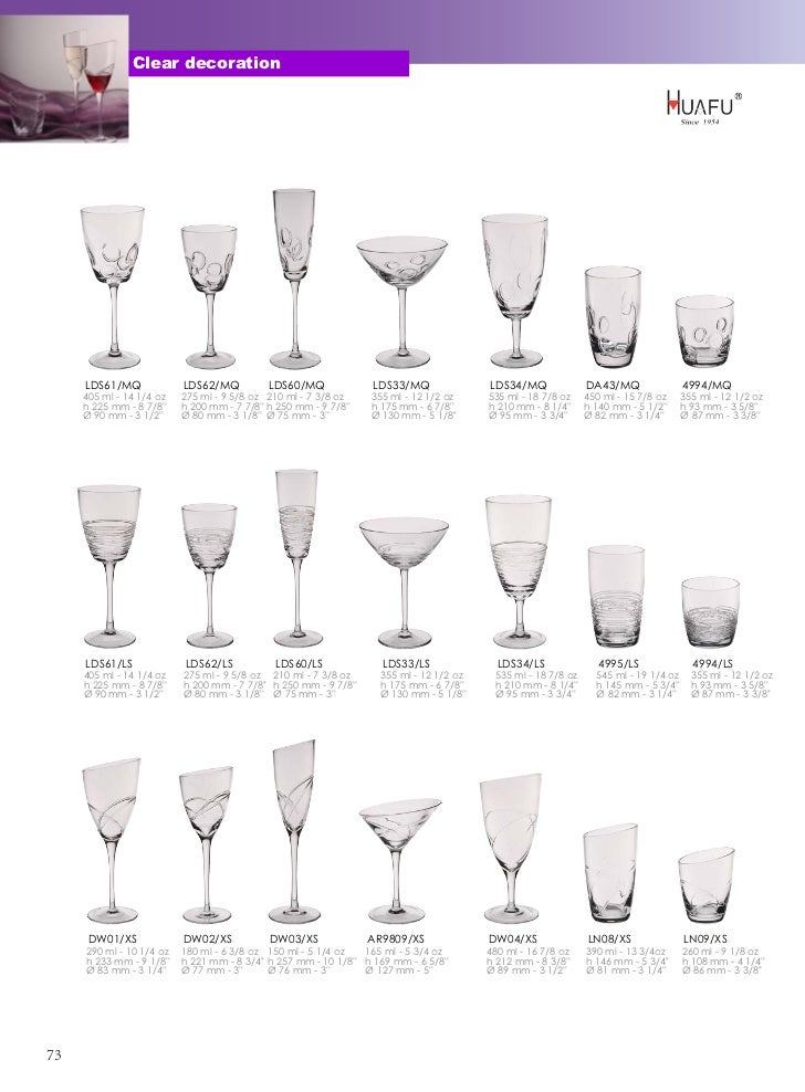 Huafu Glassware Catalog 2009