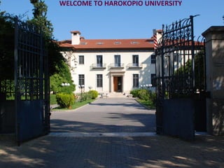WELCOME TO HAROKOPIO UNIVERSITY
 