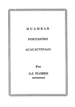 Huambar literatura Andahuaylas