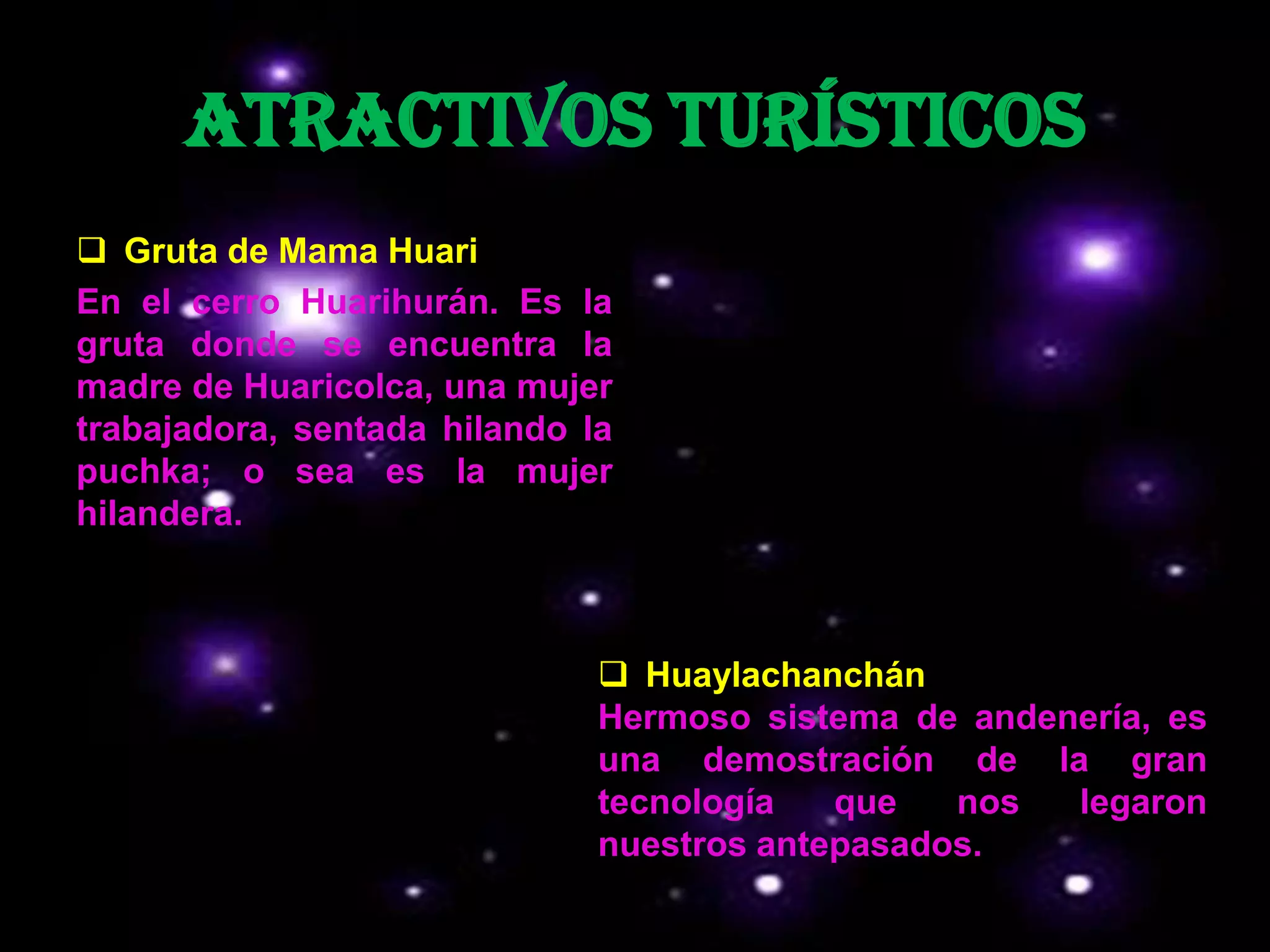 EL DISTRITO DE HUARICOLCA PPT