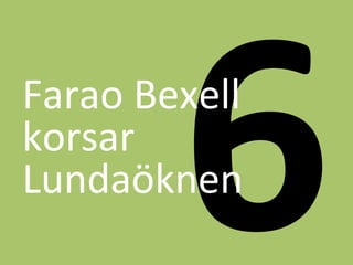 6	
 ?Farao	
 ?Bexell	
 ?
korsar	
 ?
Lunda?knen	
 ?
 