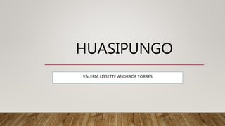HUASIPUNGO
VALERIA LISSETTE ANDRADE TORRES
 