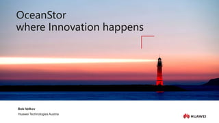 OceanStor
where Innovation happens
Bob Velkov
Huawei Technologies Austria
 