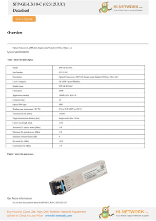 Sfp Rx Sensitive Table huawei-sfp-ge-lx10-c-brochure-datasheet.pdf