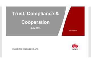 Huawei presentation 22 August 2013 to HSBC