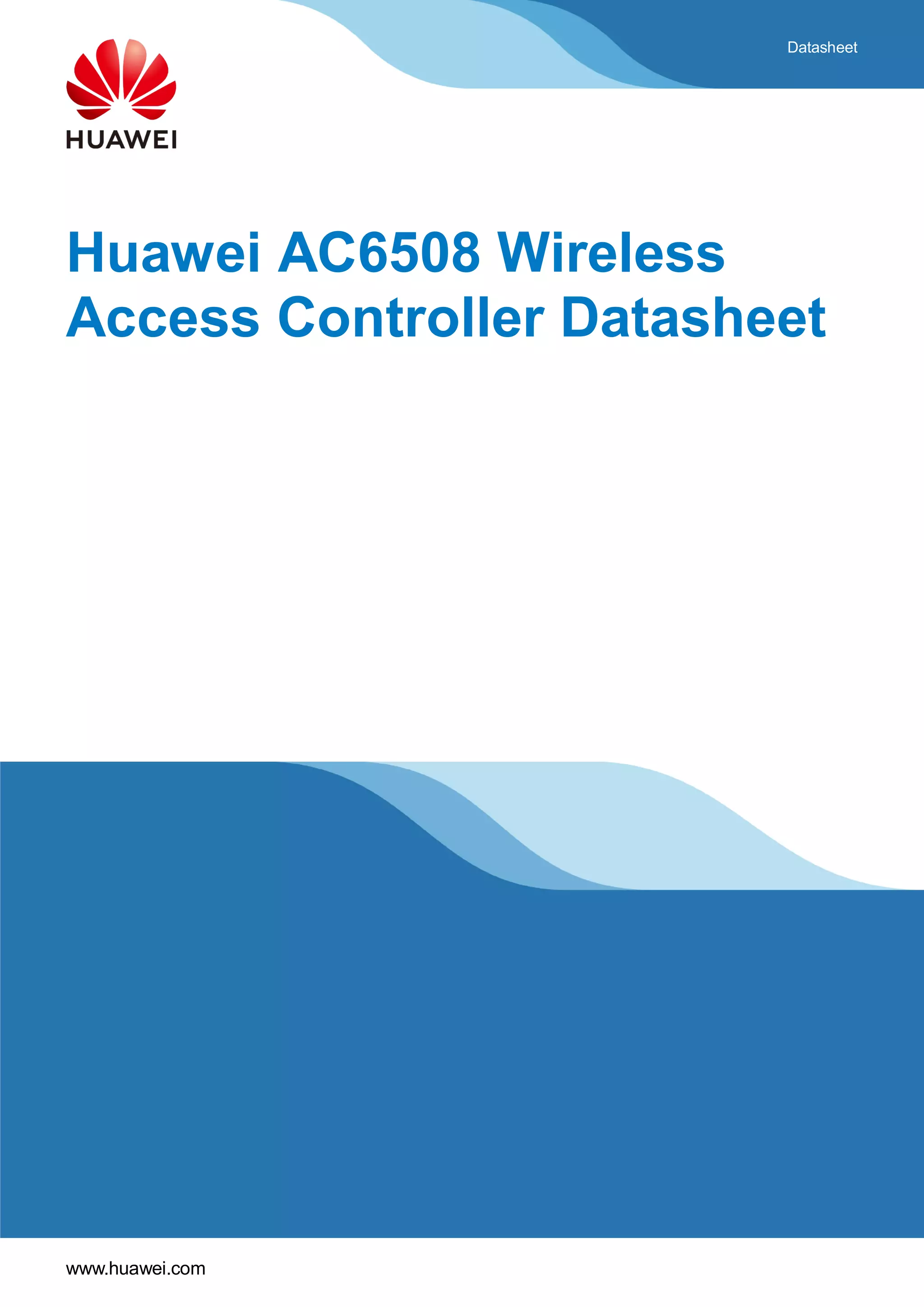 Huawei AC6508 Wireless Access Controller Datasheet.pdf