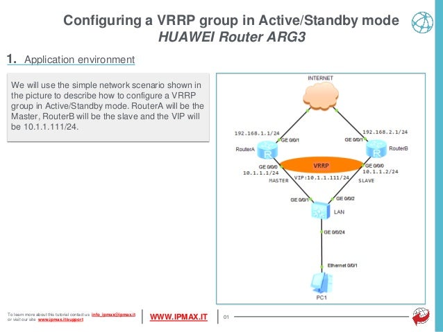 3 standby mode Huawei VRRP Configuring  a To ARG3 group  How Router in