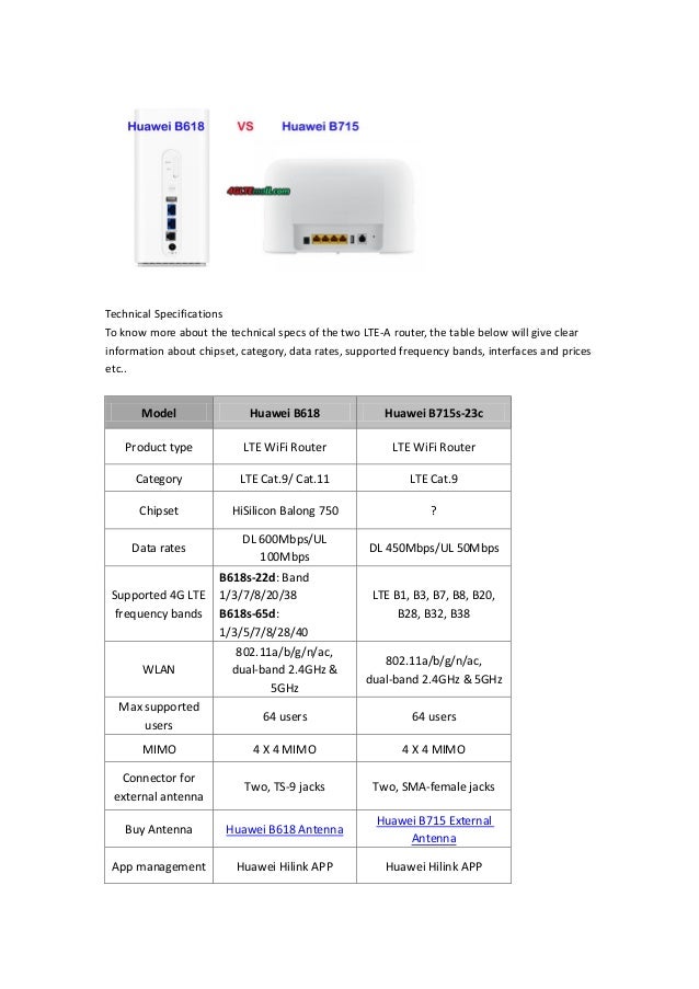 Huawei B715 Vs Huawei B618 Lte Router Huawei B715 Vs Huawei B618 Lte Router