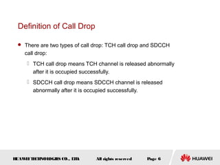 Huawei case analysis call drop | PPT