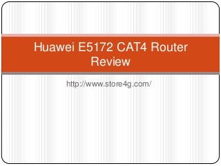 Huawei E5172 CAT4 Router
Review
http://www.store4g.com/

 