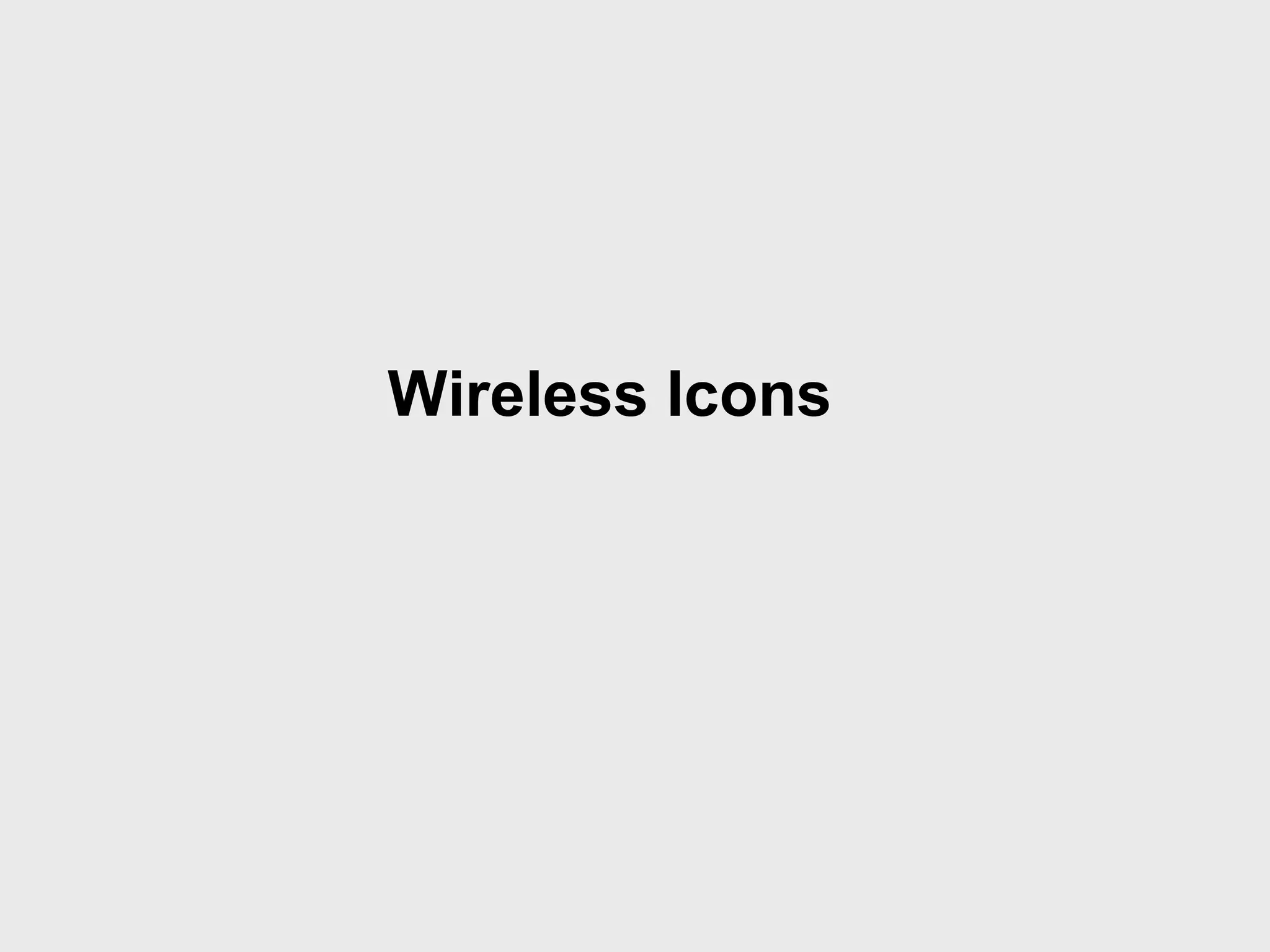Wireless Icons
 