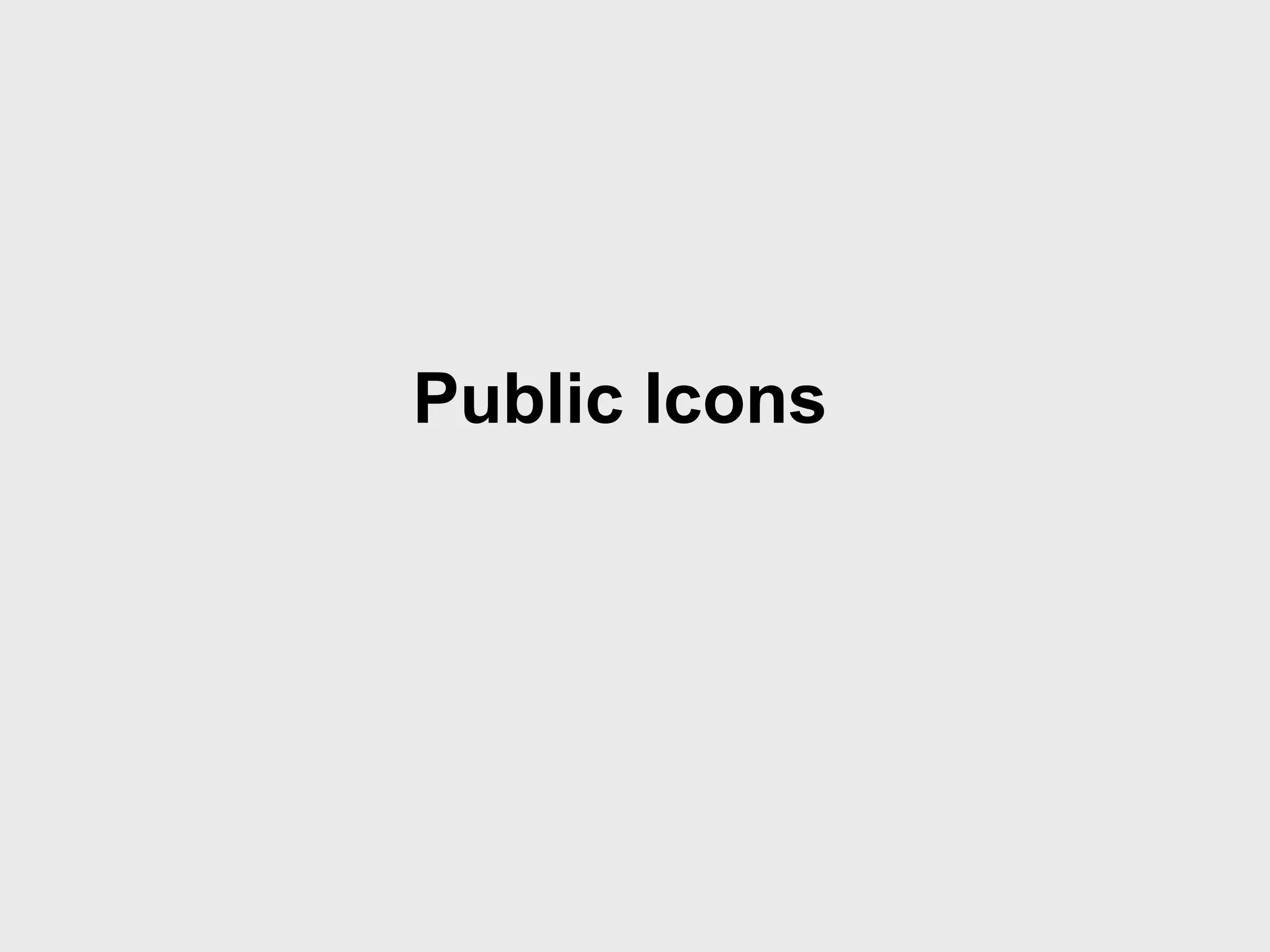 Public Icons
 