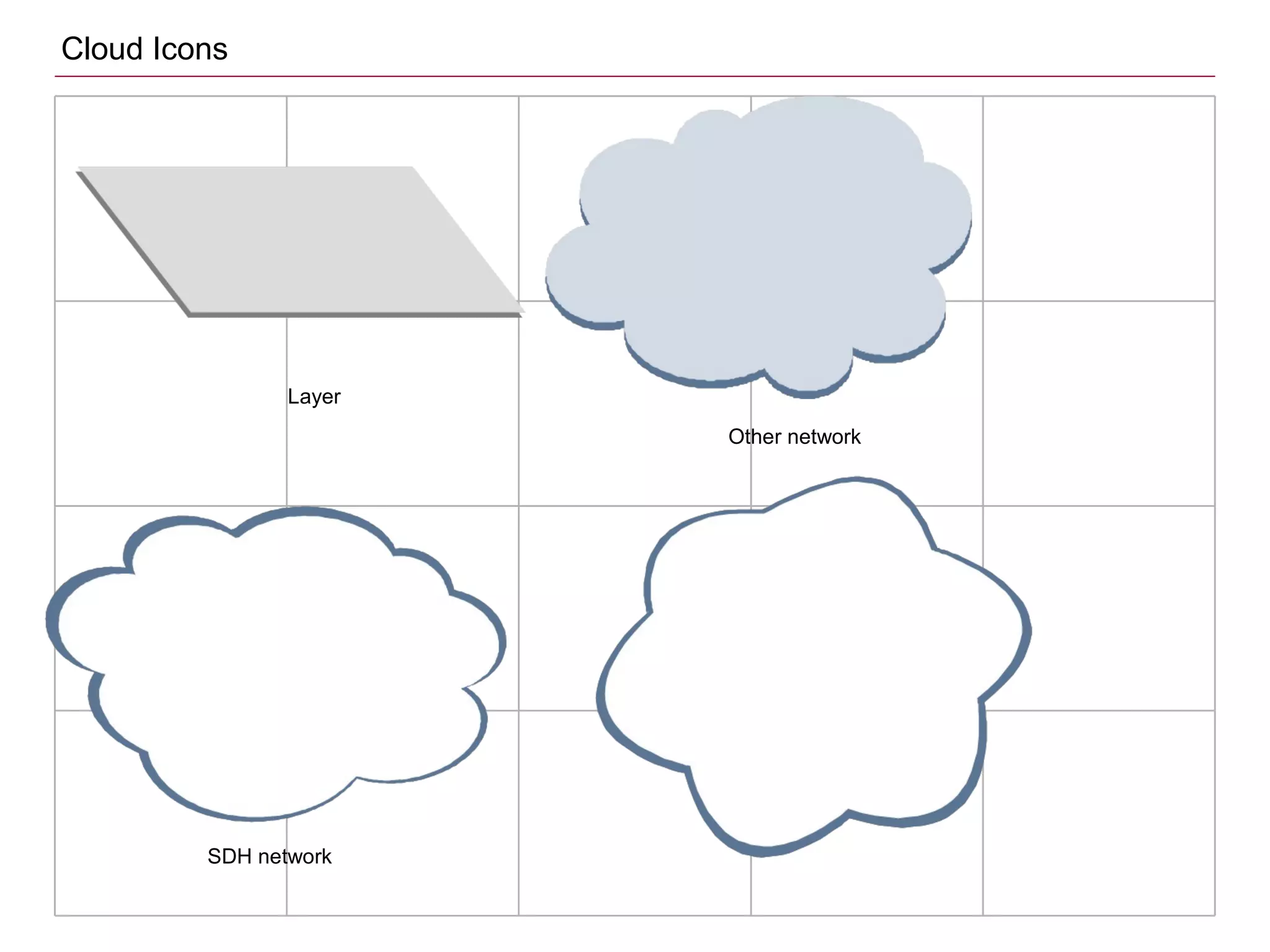 Cloud Icons
Layer
Other network
SDH network
 