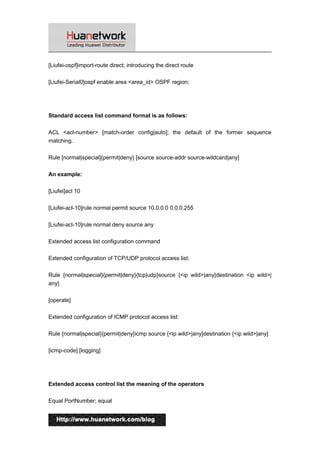 Huawei Router Basic Configuration Command | DOC