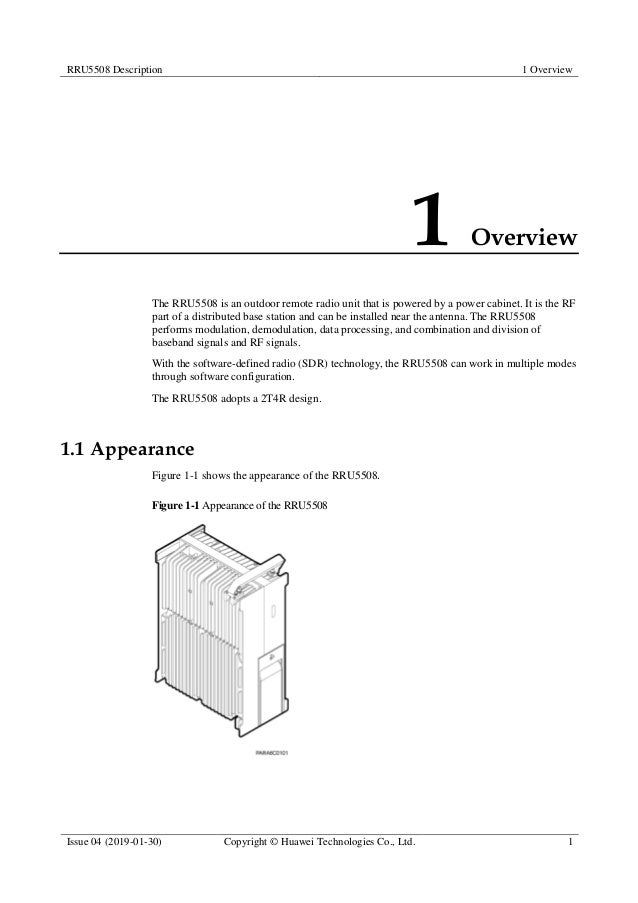 Huawei rru5508 description