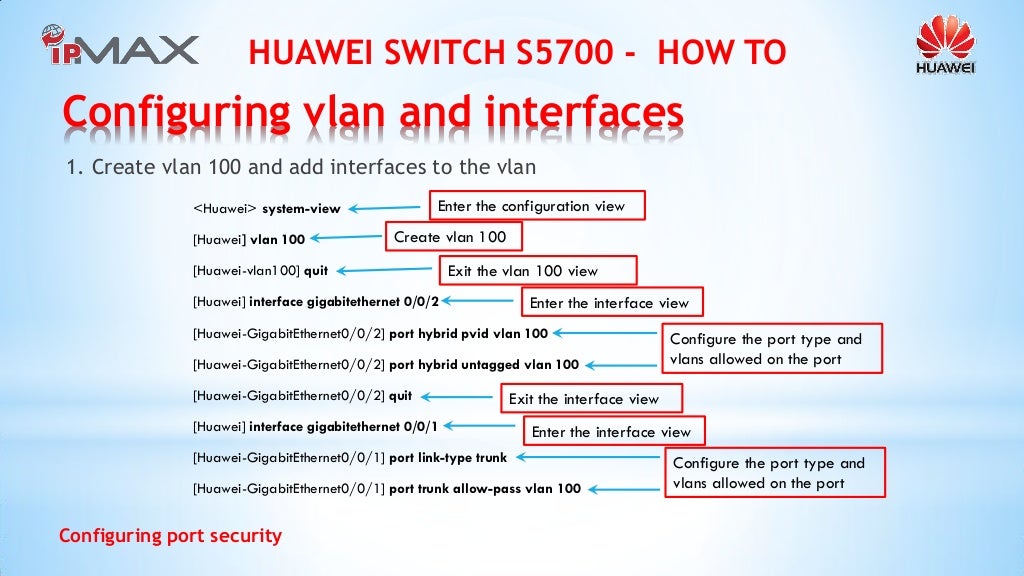 Huawei Switch How To Configuring port security