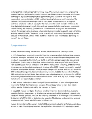 Huawei technologies problems and solutions | DOCX