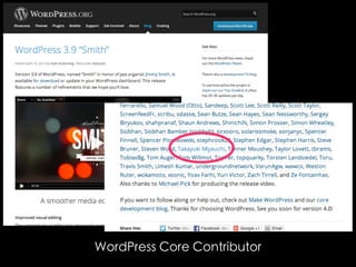 WordPress Core Contributor 
 
