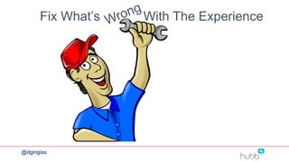Fix What’s With The Experience
@dgingiss
 