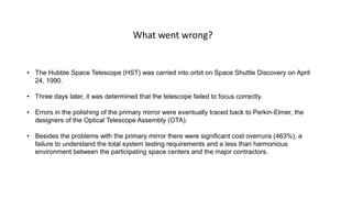 Hubble Error : Case Study by Vedang R. Vatsa