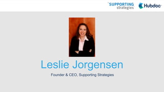 Leslie Jorgensen
Founder & CEO, Supporting Strategies
 