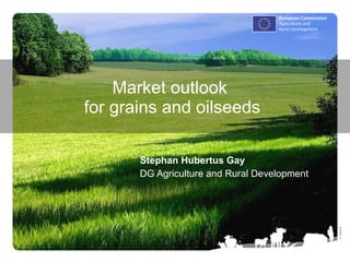 Market outlook  for grains and oilseeds Stephan Hubertus Gay DG Agriculture and Rural Development 