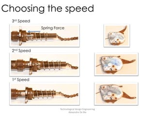 Technological design Engineering           Alexandre De BieChoosing the speed 3rd SpeedSpring Force2nd Speed1st Speed