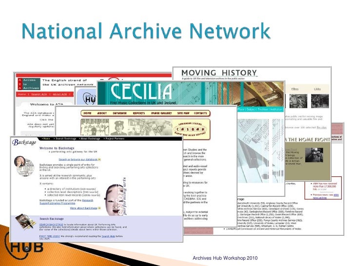 Contributors' Introduction to the Archives Hub 2010