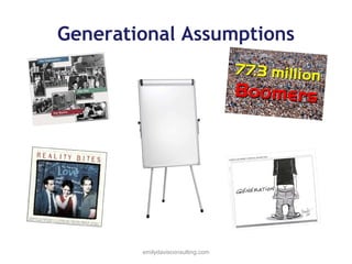 Generational Assumptions

emilydavisconsulting.com

 