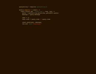 qeytig=rqie'ursrn'
ursrn   eur(qeytig)

mdl.xot =(oo)-
oueeprs    rbt >
 rbtrue.e "hbtsy,(e,rs -
  oo.otrgt /uo/a" rq e) >
   qey=qeytigprerq_asdr.ur)
    ur  ursrn.as(e.preUlqey
   msae=qeymsae
    esg  ur.esg

  ue ={
   sr  }
  ue.om=qeyro i qeyro
   srro  ur.om f ur.om

  rbtsn(sr msae
   oo.edue, esg)
  rsed"ad#msae"
   e.n si {esg}
 