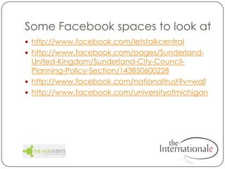 What is Facebook?SocialNetworkNetwork of networks … and what’s it for?Talking