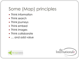 Some (Flickr) principlesTake lotsShare lotsJoin lotsTag lotsComment lotsEmbed lots… and add value