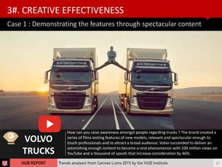 Case	
  1	
  :	
  Demonstrating	
  the	
  features	
  through	
  spectacular	
  content	
  
3#.	
  CREATIVE	
  EFFECTIVENE...
