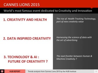 HUBLIONS TRENDS FROM CANNES LIONS 2015 PPT 