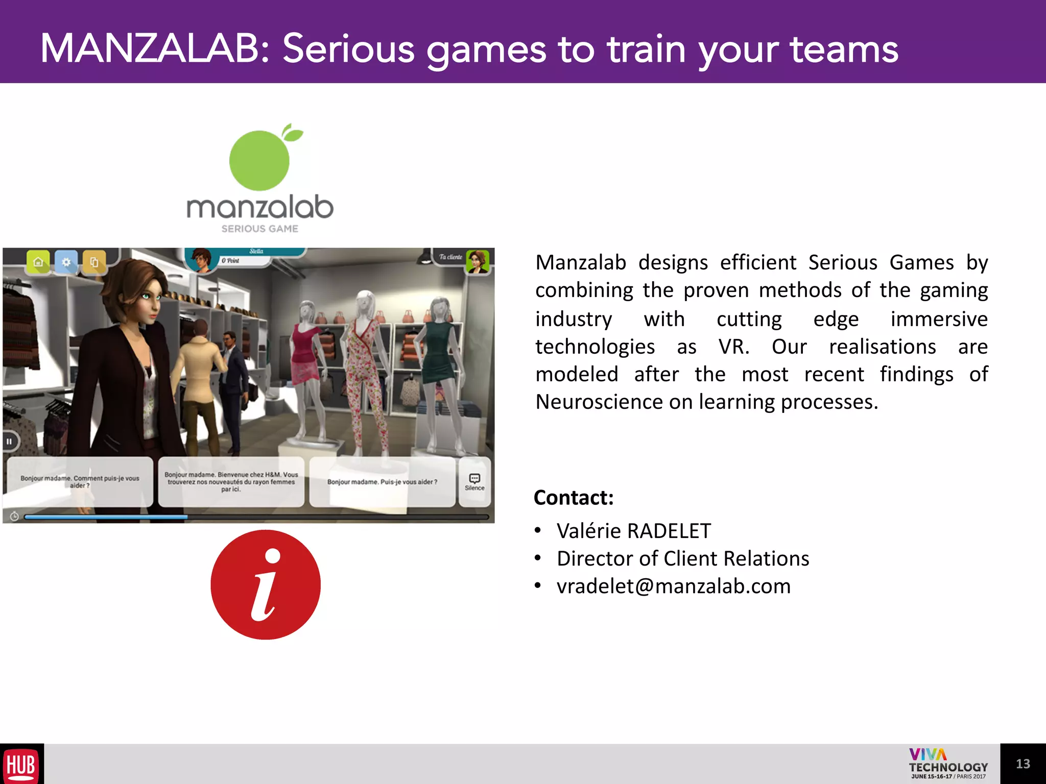 13
Jubiwee	
  is	
  a	
  People	
  Analytics	
  startup	
  that	
  helps	
  
companies	
  improve	
  their	
  Employee	
  Experience	
  in	
  real	
  
time.	
  An	
  intelligent	
  assistant	
  that	
  turns	
  employee	
  
expectations	
  into	
  custom	
  action-­‐plans,	
  in	
  real	
  time.	
  
Contact:	
  	
  
• Thibaud	
  Martin	
  
• CEO	
  	
  
• thibaud@jubiwee.com
JUBIWEE: Revolutionizing the employee experience
 