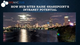 HOW HUB SITES RAISE SHAREPOINT'S
INTRANET POTENTIAL
 